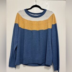 Smartwool Blue and Yellow Crew Neck Sweater